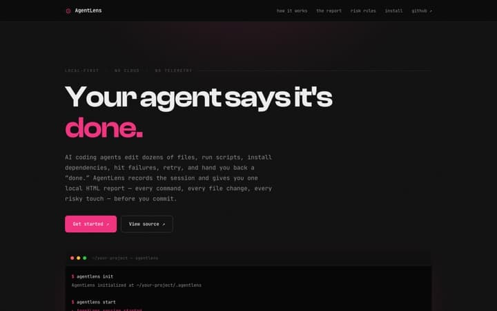 AgentLens preview